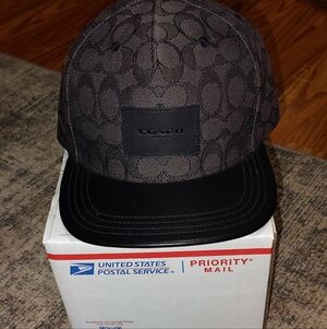 Coach Black and Gray Men's Hat
